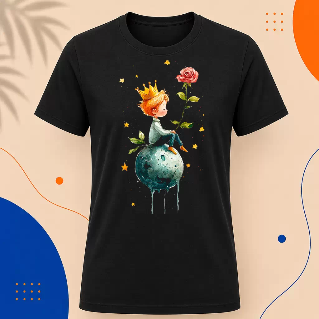 Pánské tričko - Koruna prince - Malý princ - Le petit prince